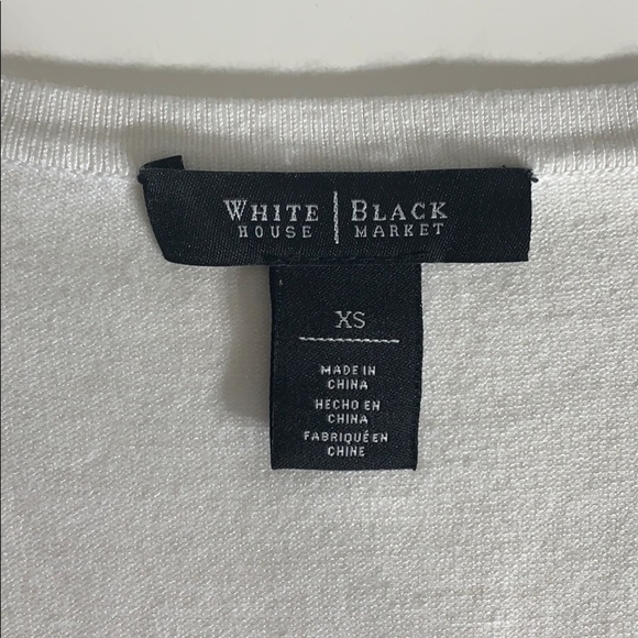 WHBM Black & White Contrast Top Mix print shirt xs women’s shirt - Picture 3 of 5